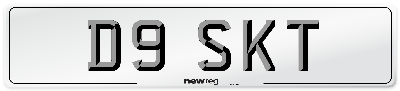 D9 SKT Number Plate from New Reg